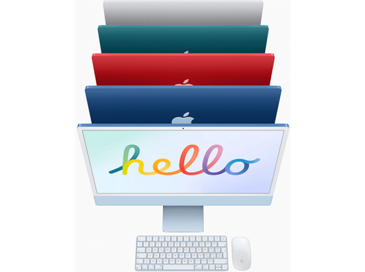 Apple iMac 24, 24 inci, Apple M-Seria, 8 GB, SSD, 256 GB, Azzurro