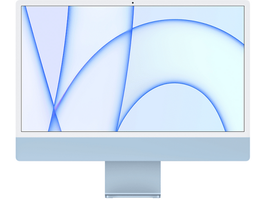 Apple iMac 24, 24 inci, Apple M-Seria, 8 GB, SSD, 256 GB, Azzurro